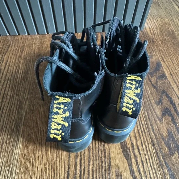 Dr. Martens Black Leather Lace-Up Boots - Picture 3 of 4
